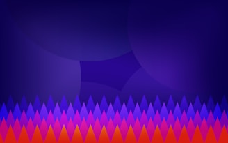 Vibrant digital poster featuring bold African-inspired geometric patterns in electric blue and purple hues.