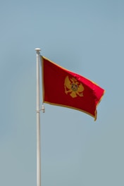 a red and yellow flag