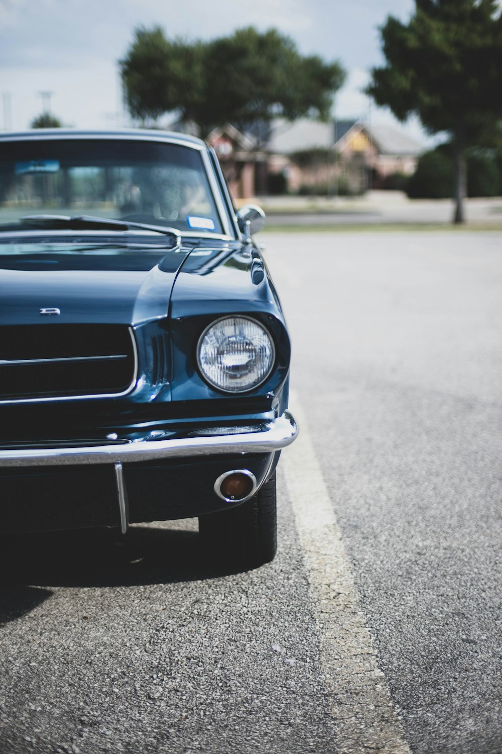 a car parked on a street