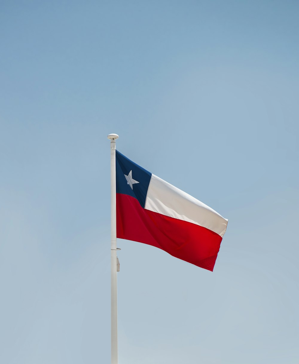 a flag on a pole