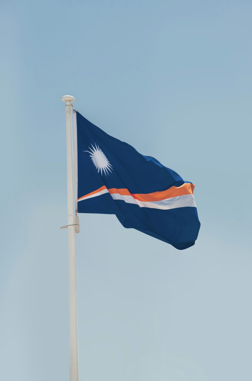 a flag on a pole