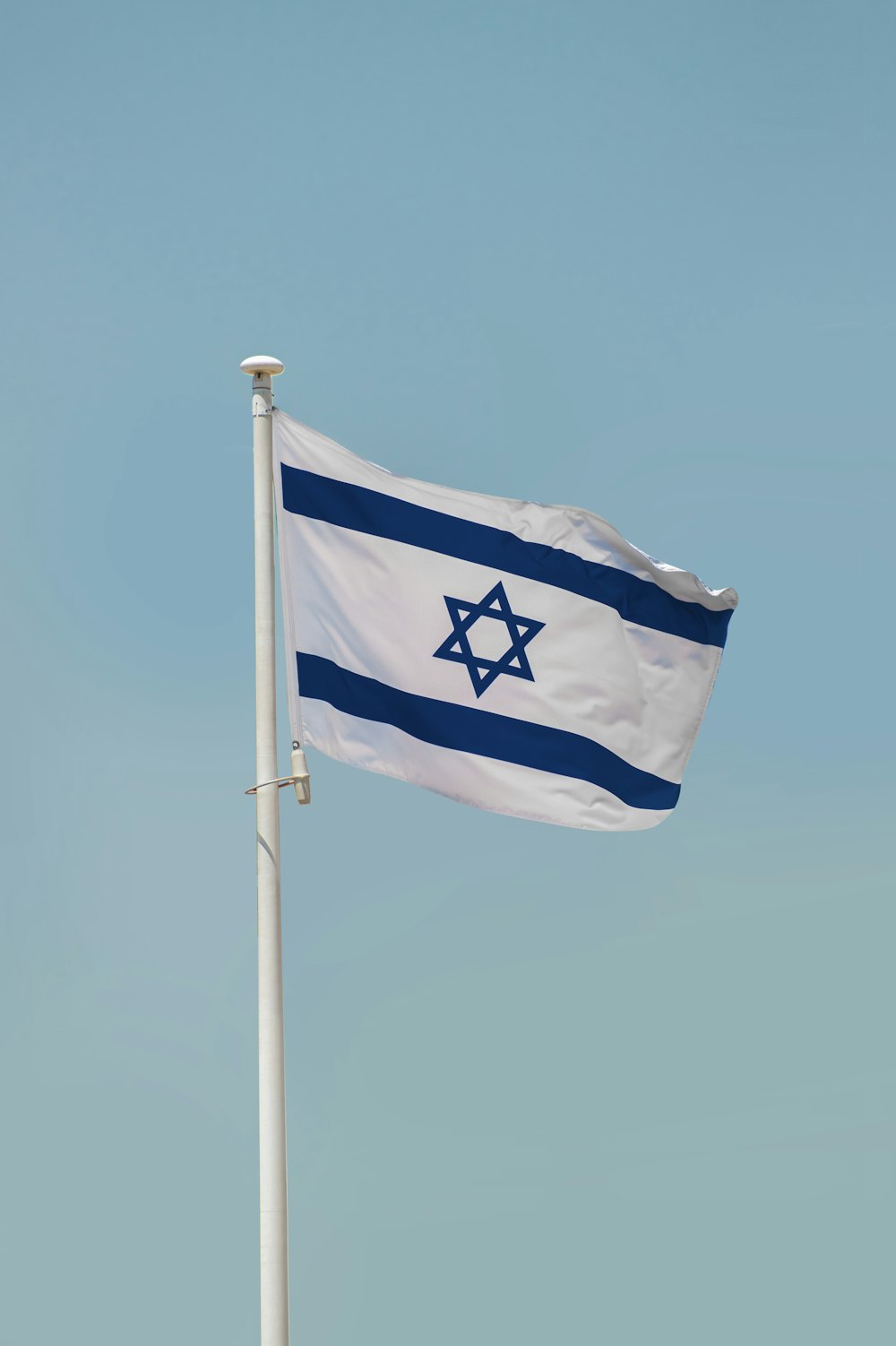 a blue and white flag