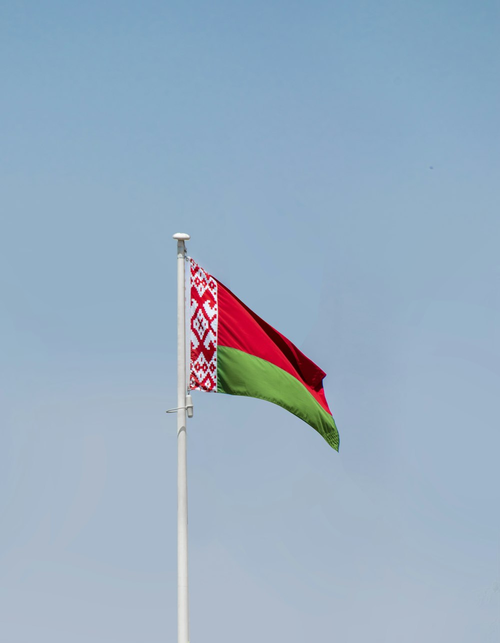 a flag on a pole