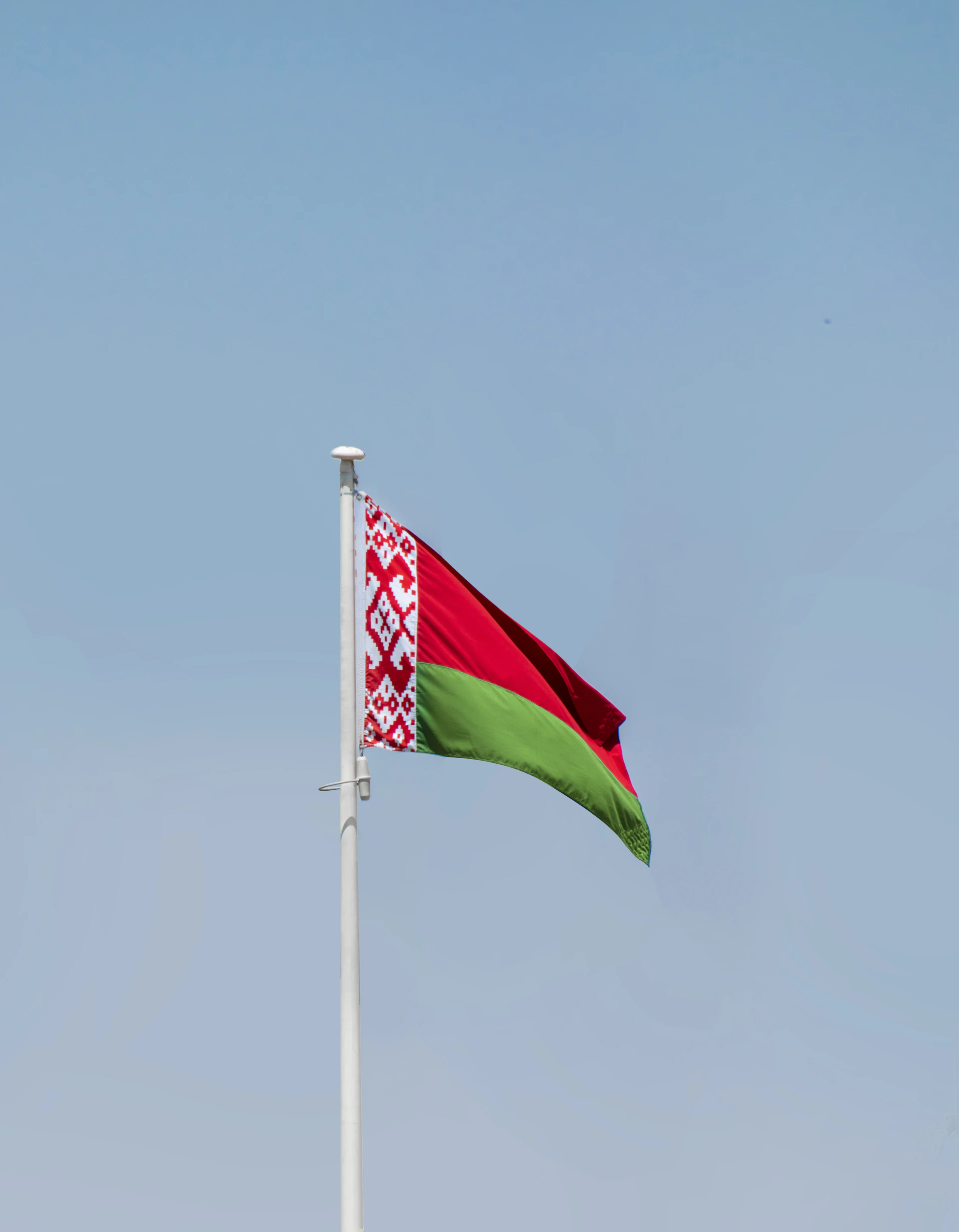a flag on a pole