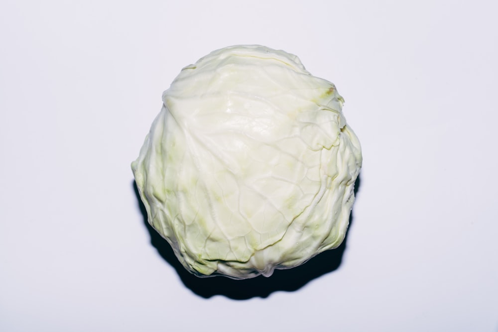 a white cabbage on a white background