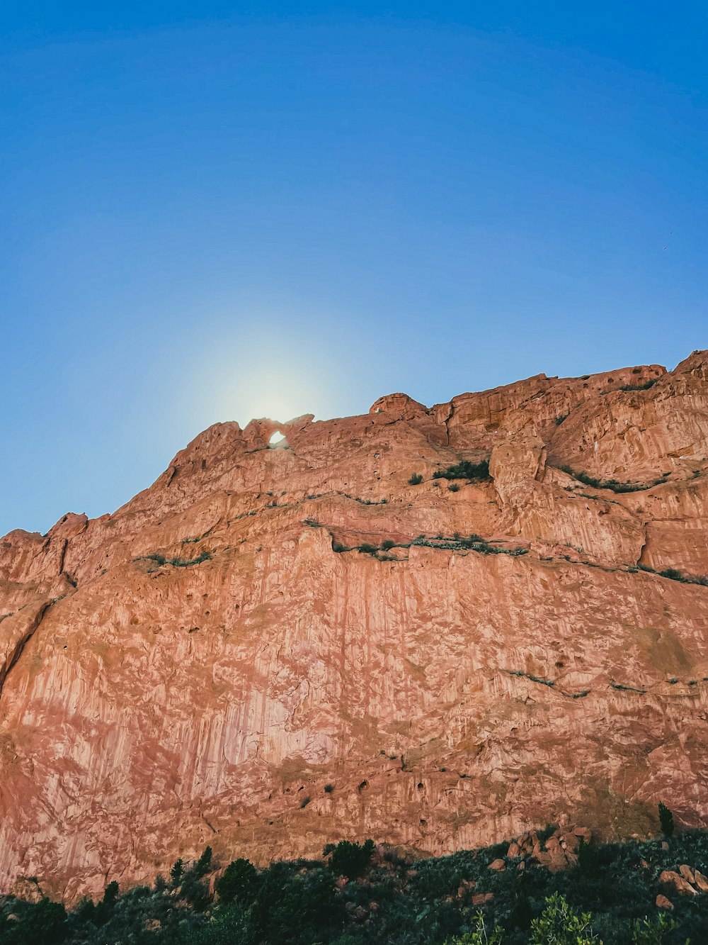 a red rock cliff