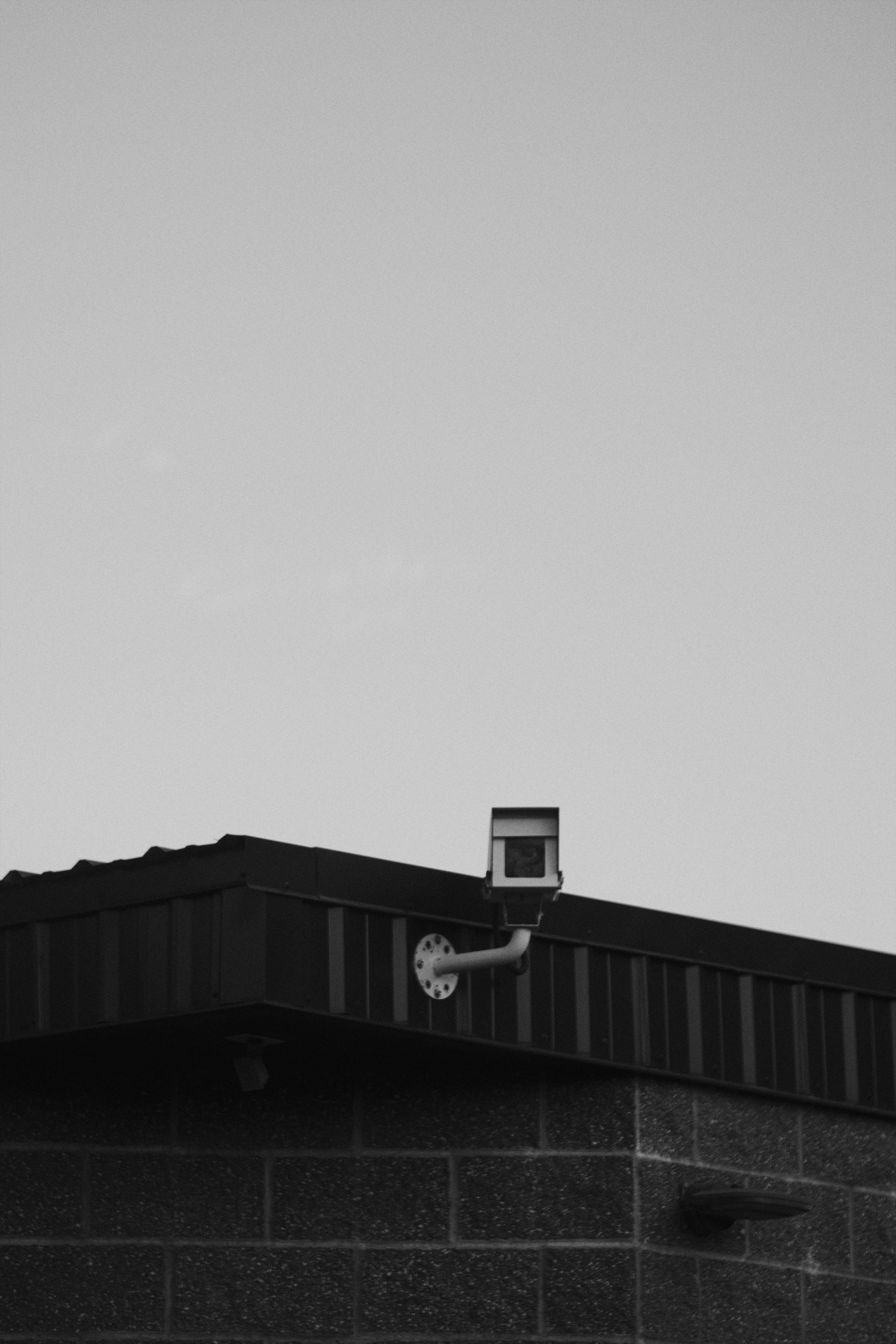 a building with a camera on top