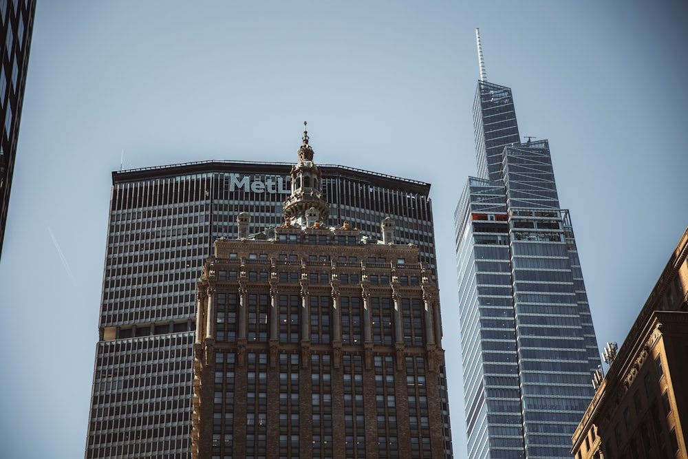 a group of tall buildings