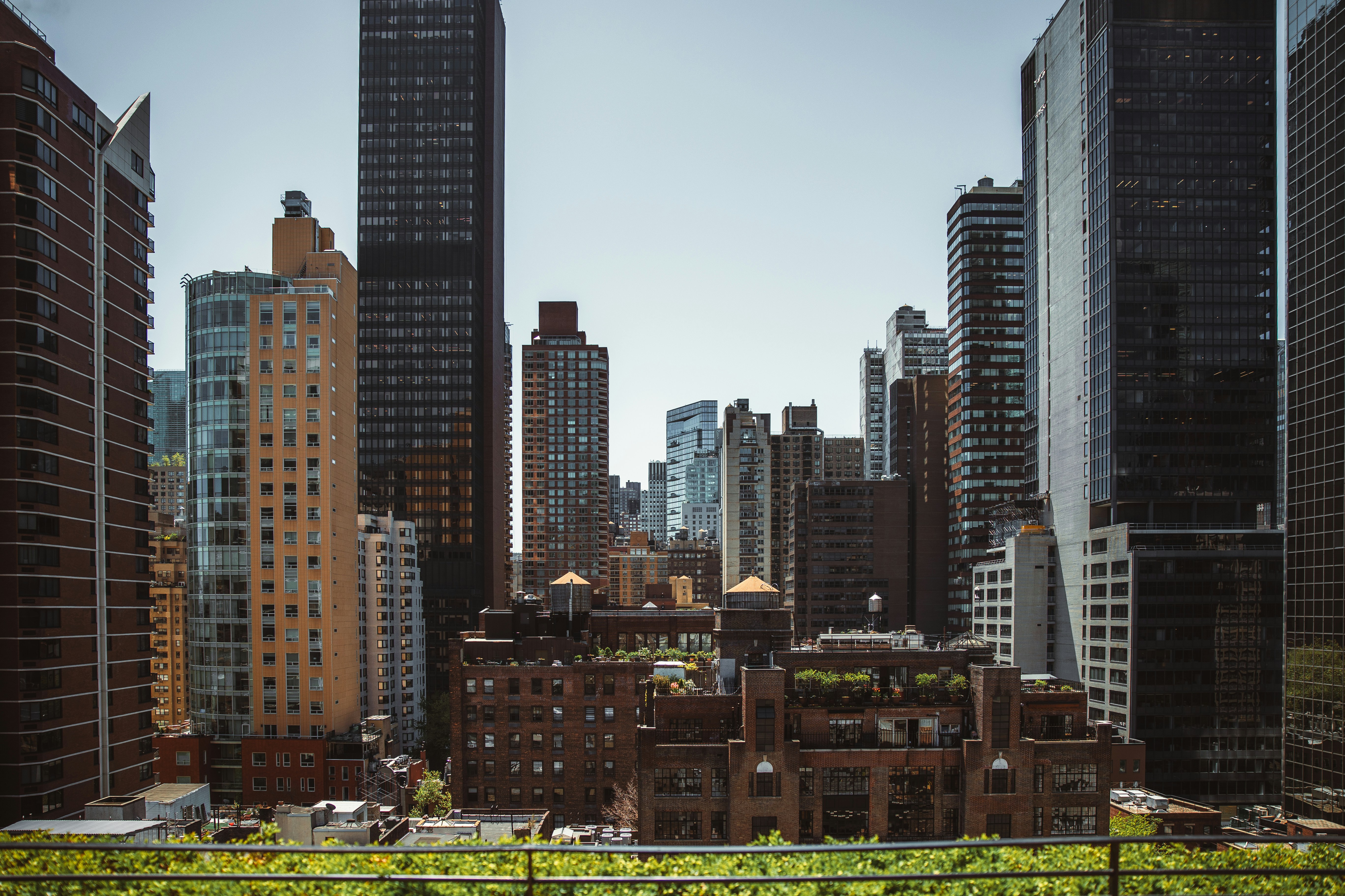 a city with tall buildings