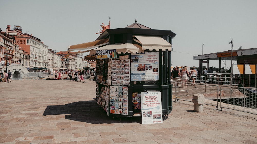 a small food stand
