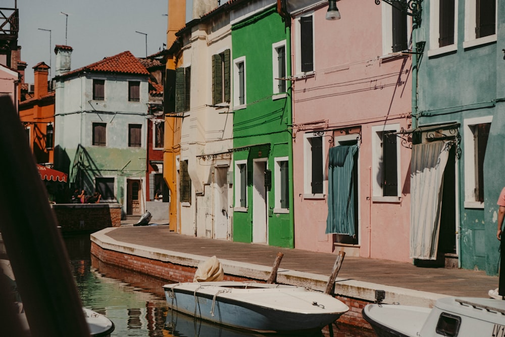 a row of colorful buildings