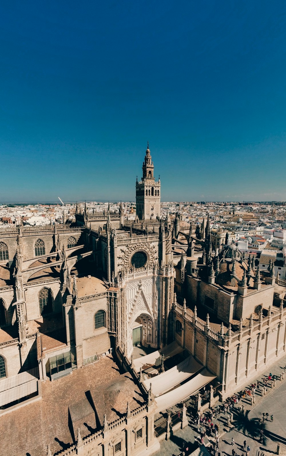 a large building with a tower