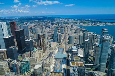 a city with many tall buildings