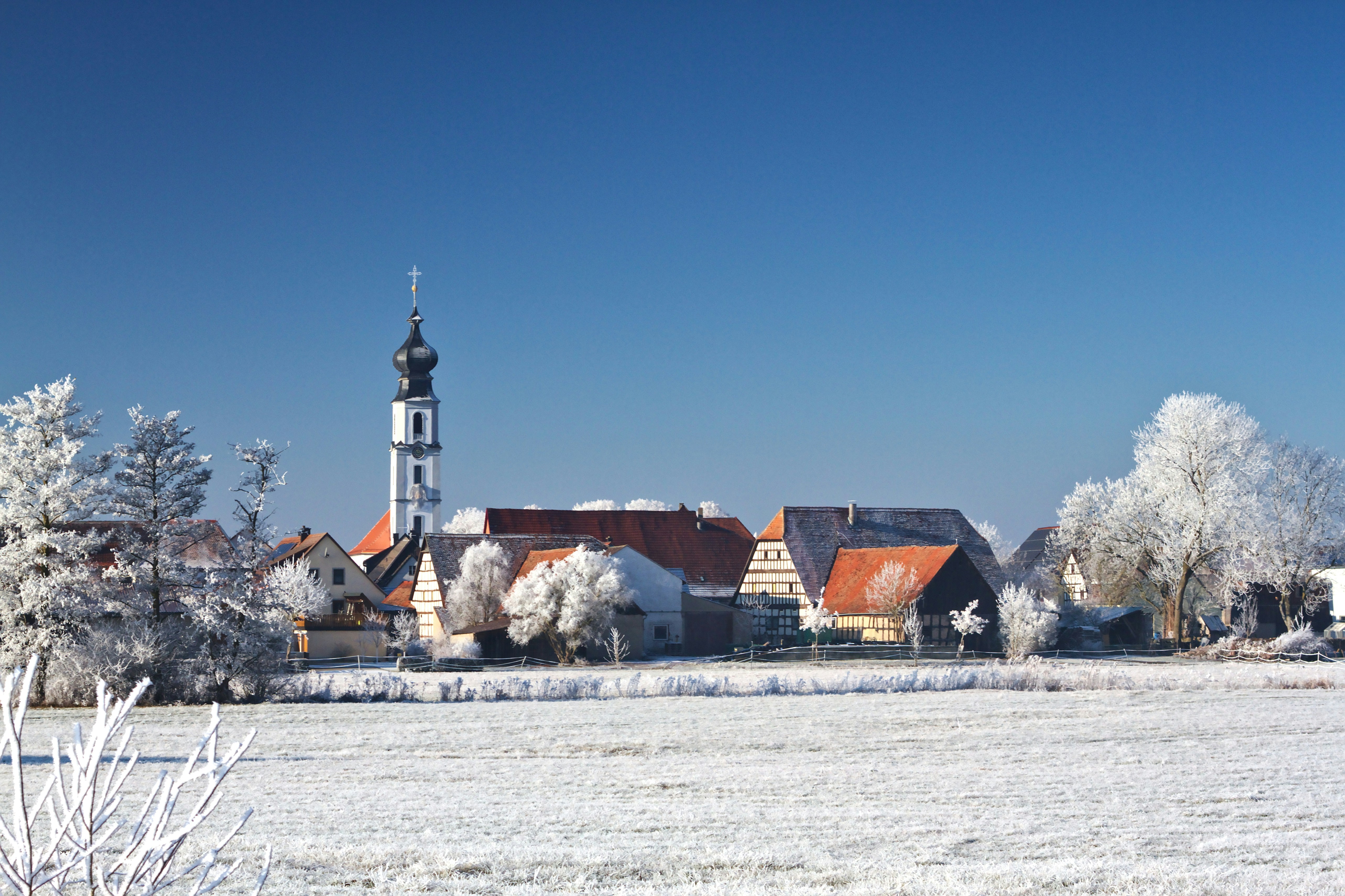 Winter near Rothenburg ob der Tauber