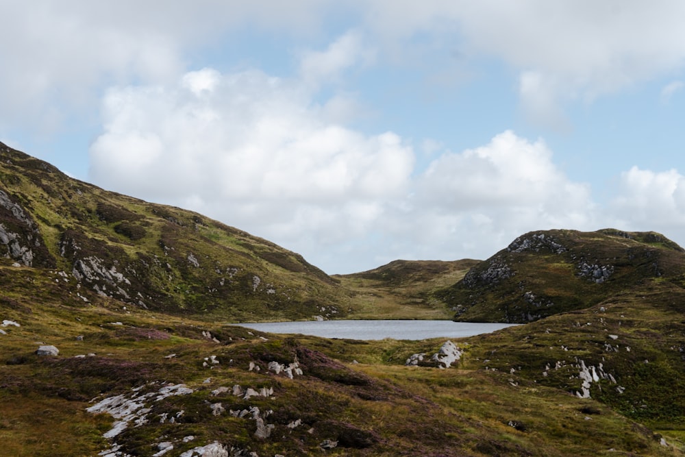 a lake in a valley