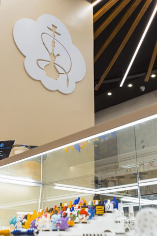 An elegant display case filled with premium quality figurines glowing under ambient light.