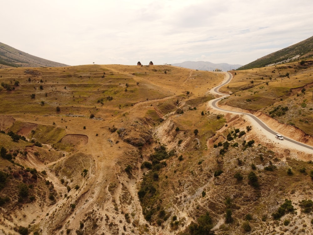 a road in a hilly area