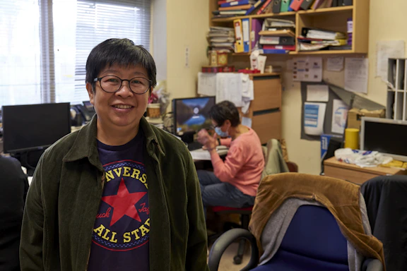 a person wearing glasses