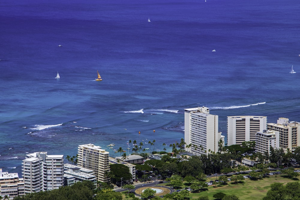 a city next to the ocean