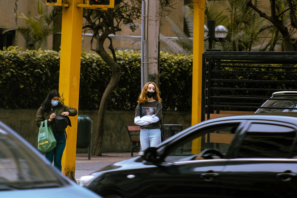 a person walking down the street