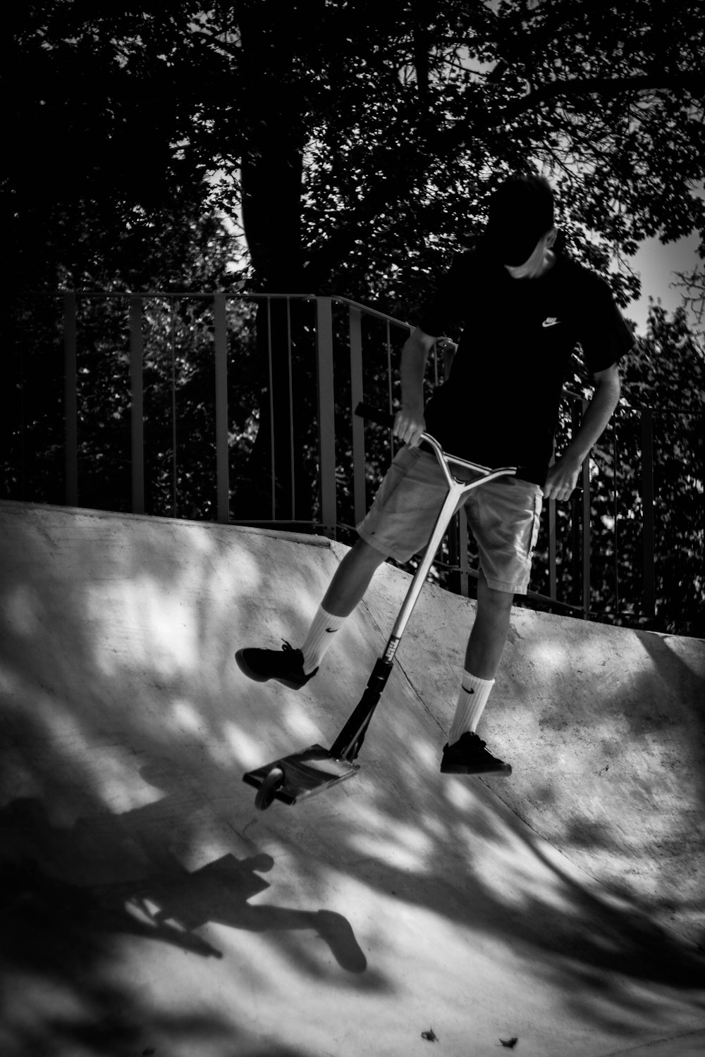 a man riding a skateboard