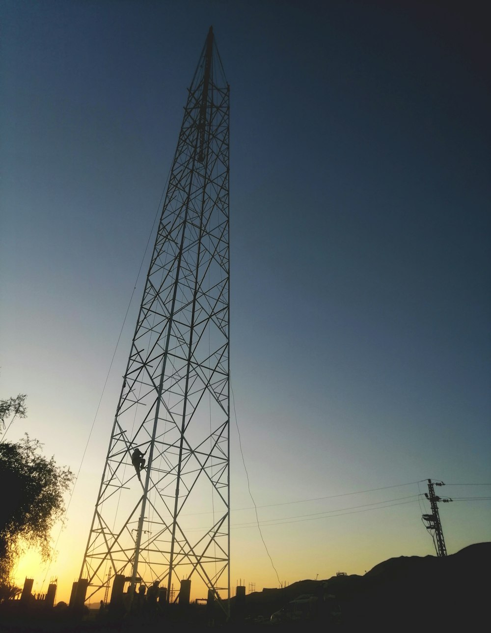 a power line tower