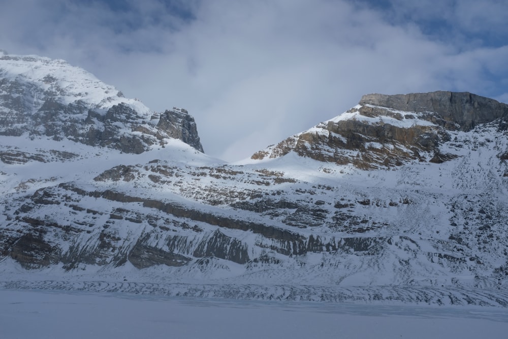 a snowy mountain landscape