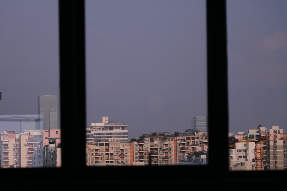 a view of a city from a window