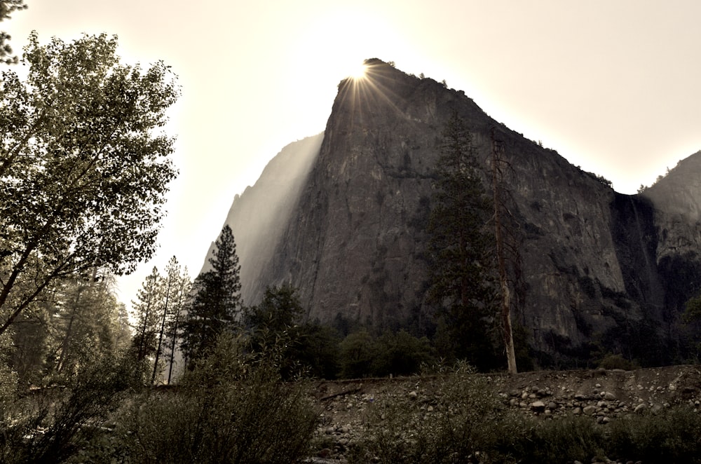 a large rock formation