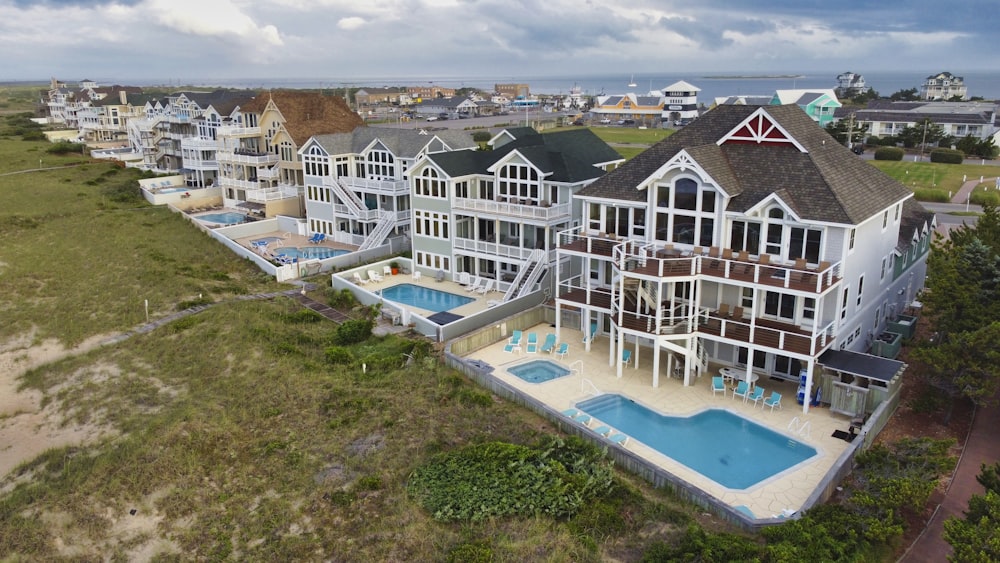 a high angle view of a building