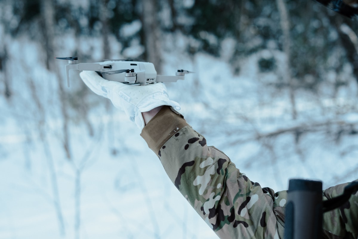 Fixed-wing UAV in flight