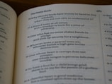A close-up view of an open book displaying text from a section titled 'The Poetry Books.' Verses are numbered sequentially from 16 to 20 on the page, discussing themes of wisdom, friendship, and morality. The page number is visible in the top right corner, indicating 485.