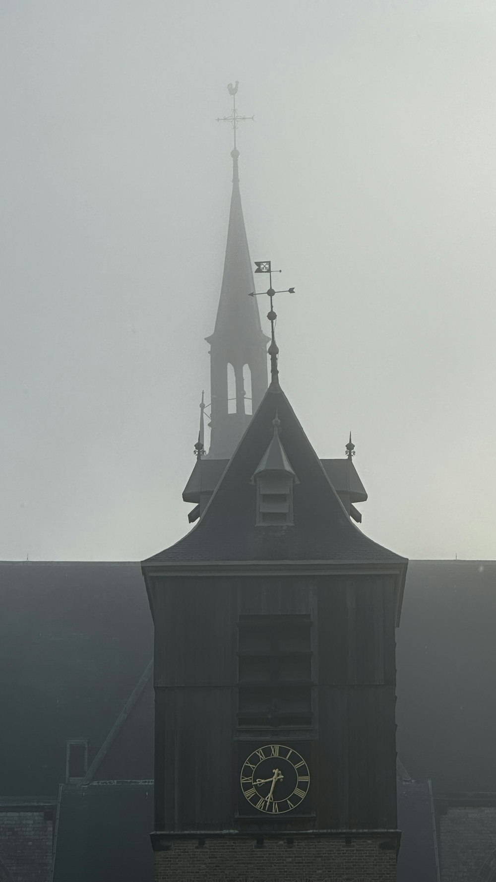 a clock on a tower