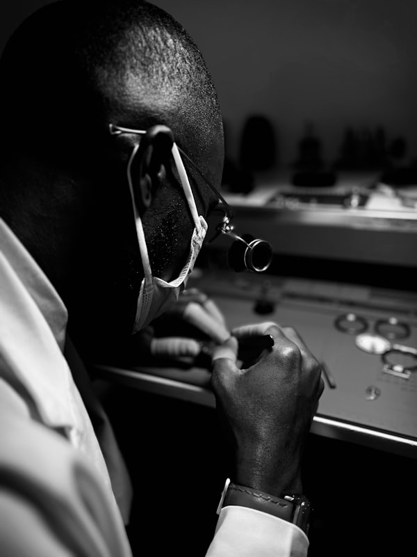 Master watchmaker at work