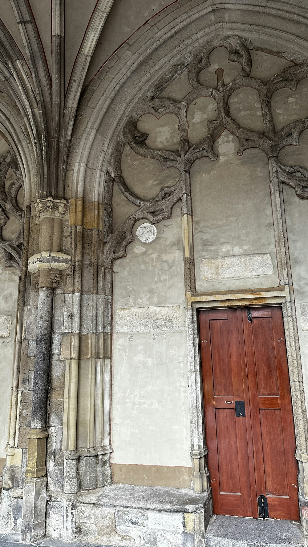 a door in a stone building