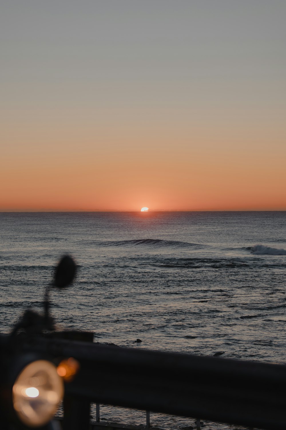 a sunset over the ocean