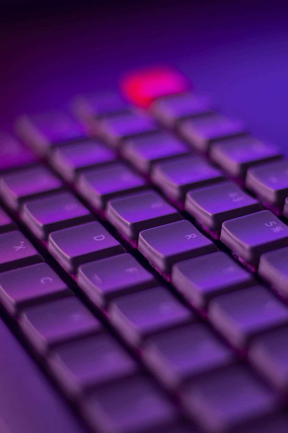 Close-up photograph of a real mechanical keyboard