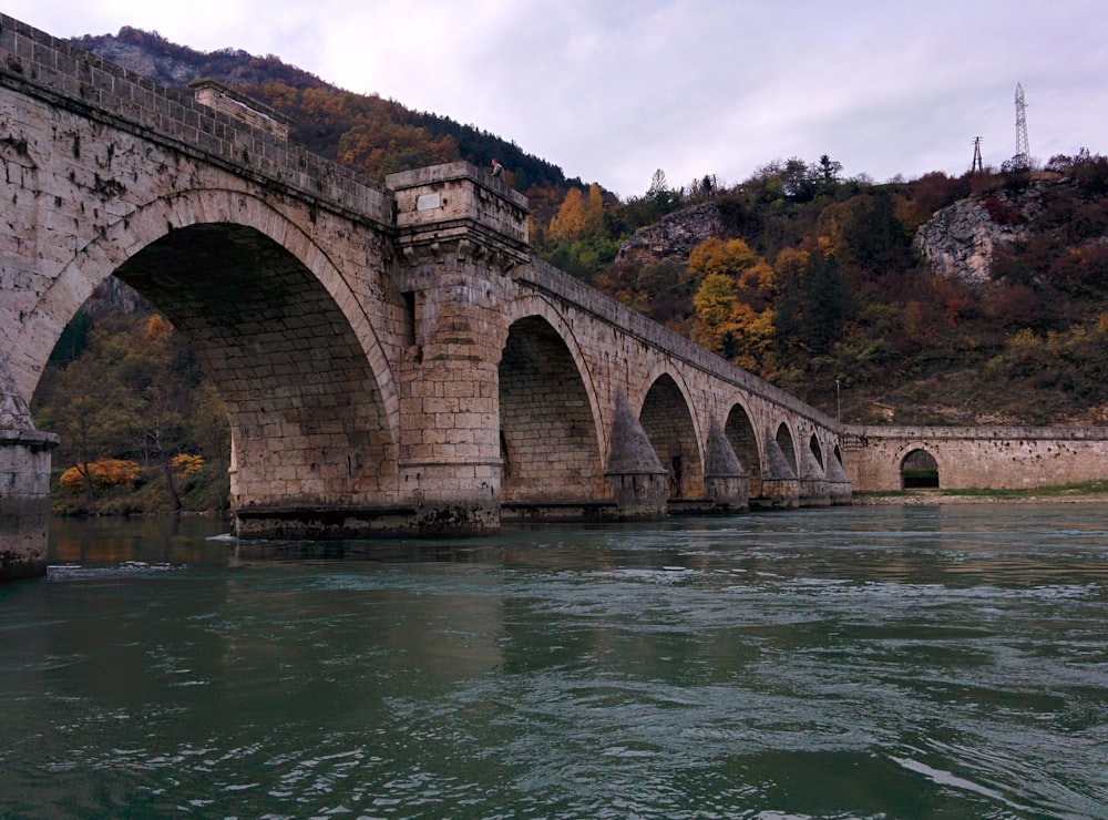 a bridge over a river