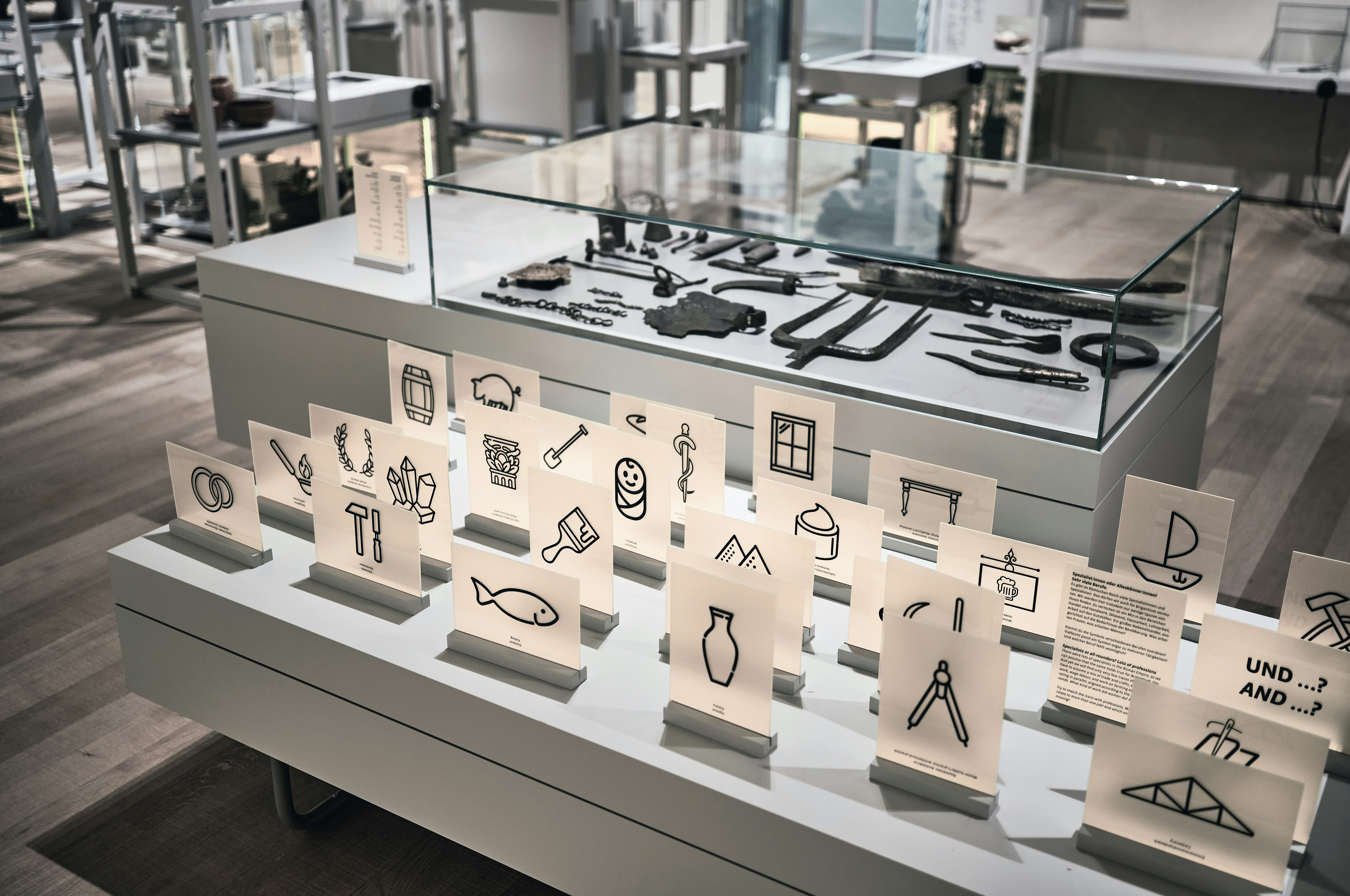 Roman artifacts display