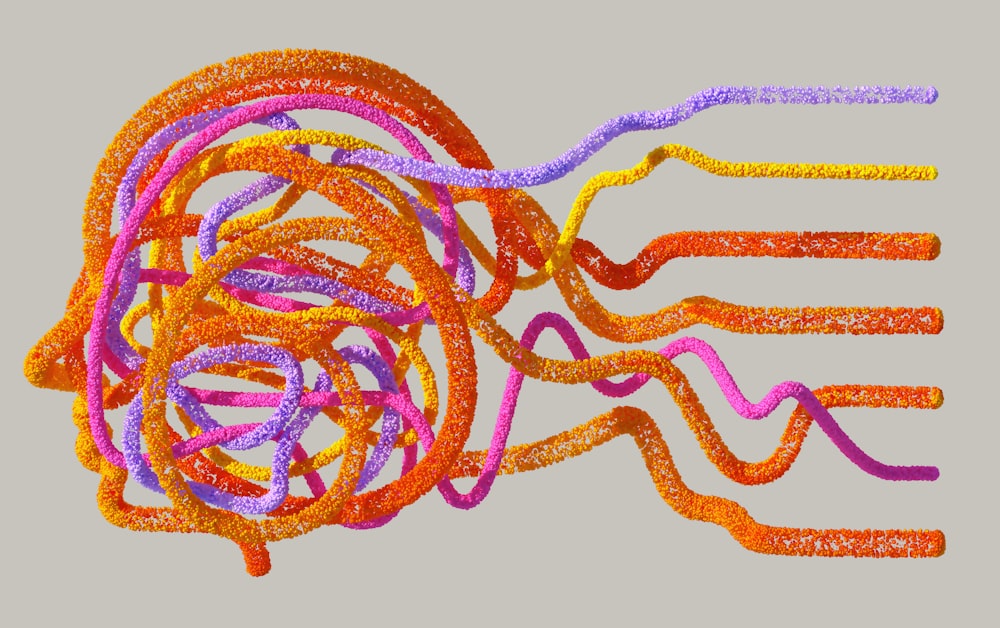 a drawing of a colorful octopus