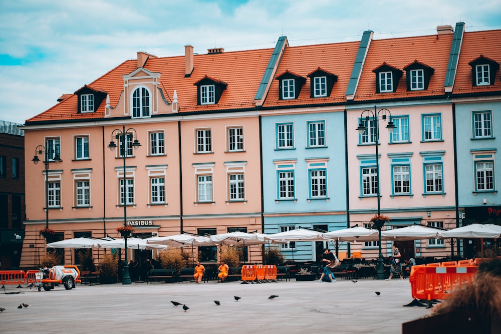 a building with many windows