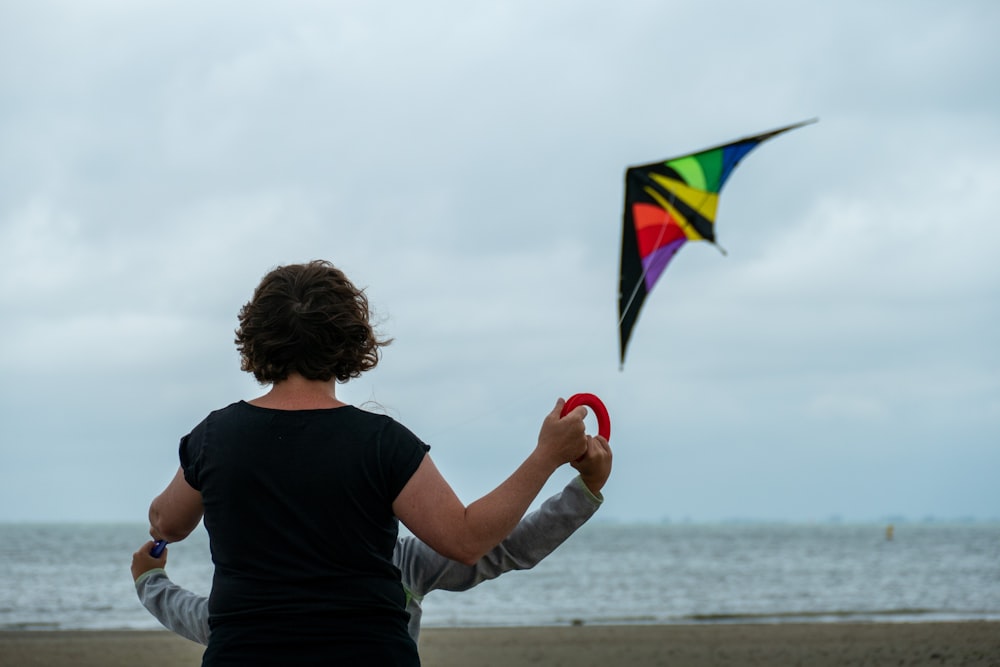 a person flying a kite