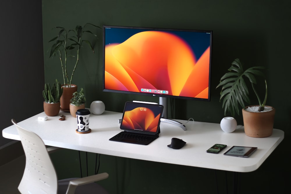 a laptop on a table