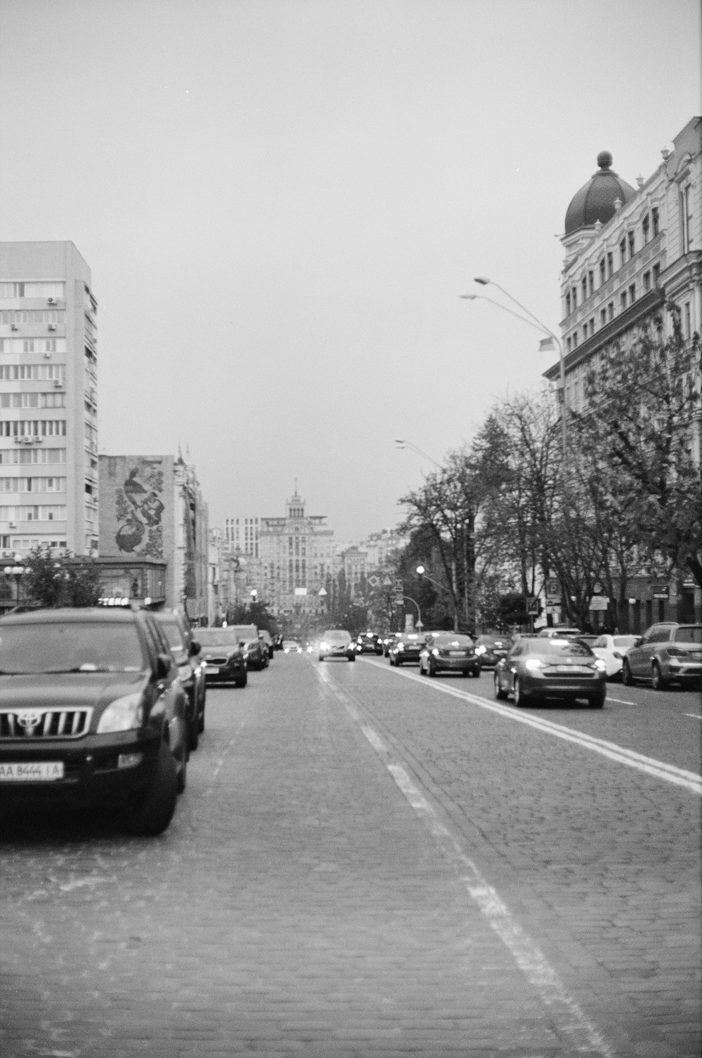 a street with cars on it