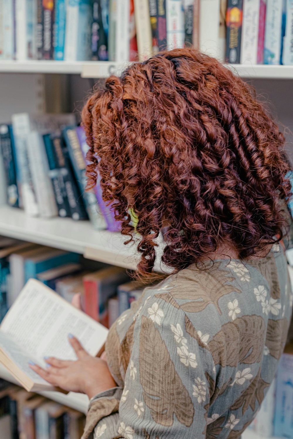 a person reading a book