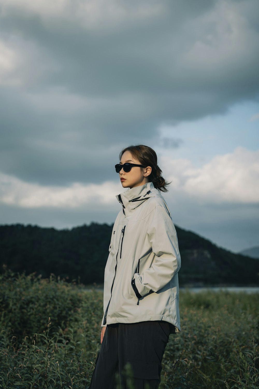 a person standing in a field