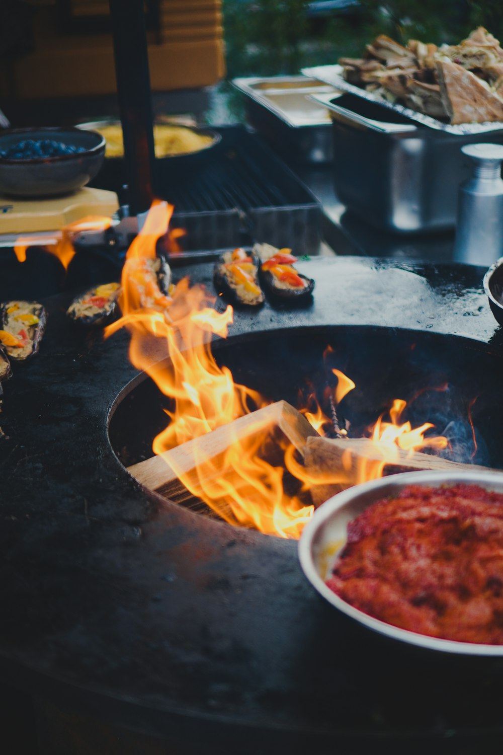 food on a table