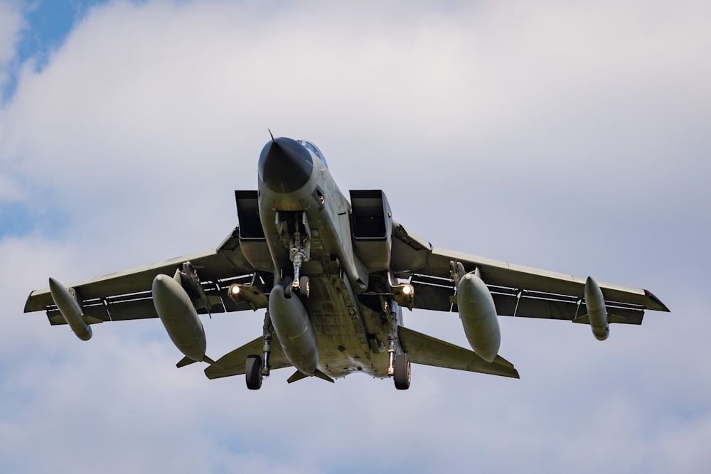 a military plane flying