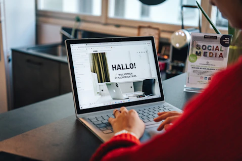 a person using a laptop