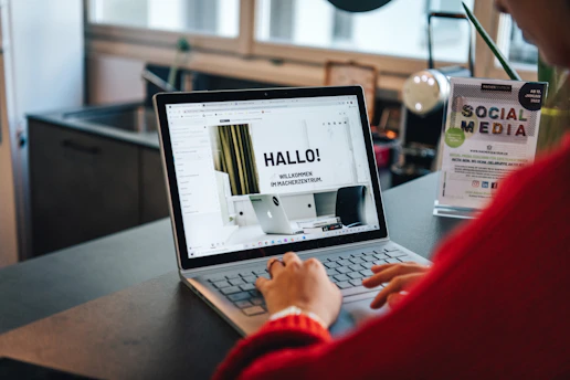 a person using a laptop